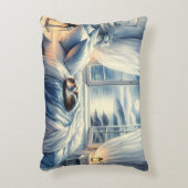 Moonlit Coastal Bedroom with Sleeping Cat アクセントクッション (正面(垂直))