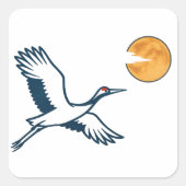 Moonlit Crane スクエアシール (正面)
