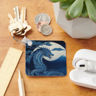 Moonlit Dragon of Fuji Keychain キーホルダー