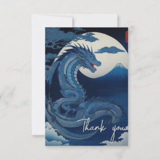 Moonlit Dragon of Fuji Thank You Card サンキューカード