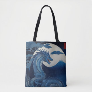 Moonlit Dragon of Fuji Tote Bag トートバッグ