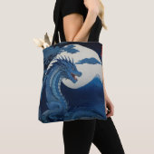 Moonlit Dragon of Fuji Tote Bag トートバッグ (クローズアップ)