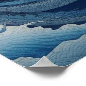 Moonlit Dragon of Fuji Wall Art Poster ポスター (角)