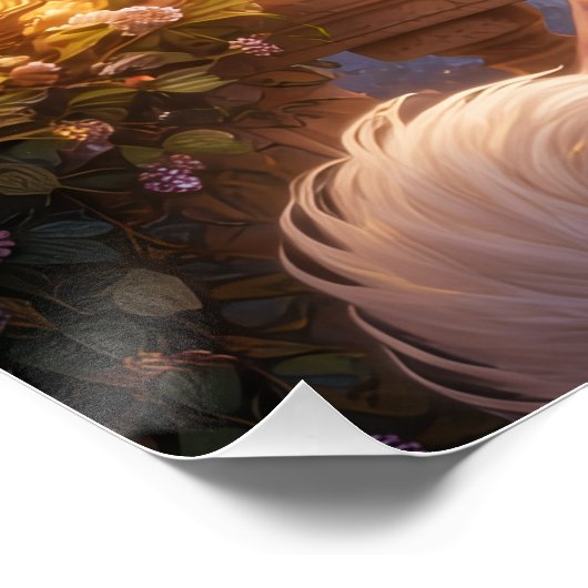 Moonlit Dream – Dog Watching a Magical City ポスター (コーナー)