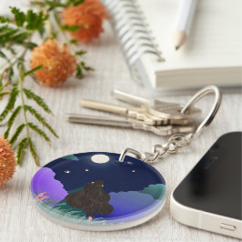 Moonlit Dreamer Girl Acrylic Keychain キーホルダー