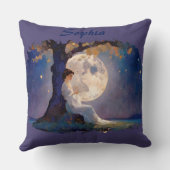 Moonlit Dreamer - Serene Night Sky クッション (裏面)