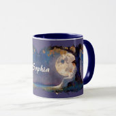 Moonlit Dreamer - Serene Night Sky マグカップ (正面右)