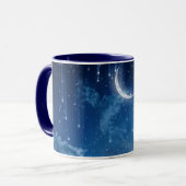 MOONLIT DREAMS コーヒーマグ | オーダーメイドの天体デザイン マグカップ (正面左)