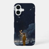 Moonlit Dreams – iPhone 16 Case | Night Sky Illust iPhone 16ケース (裏面)