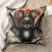 Moonlit Echo: The Velvet-Winged Sentinel クッション (ブランケット)