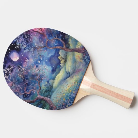 Moonlit Enchanted Forest Nightscape 卓球ラケット (横)