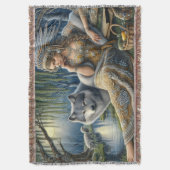 Moonlit Enchantment in the Mystic Forest スローブランケット (正面縦)