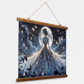 Moonlit Fairy Princess Celestial Gown 吊り下げ型タペストリー (傾斜あり)