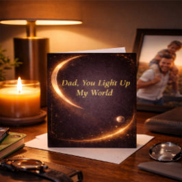 Moonlit Father’s Day Keepsake Card from Daughter カード