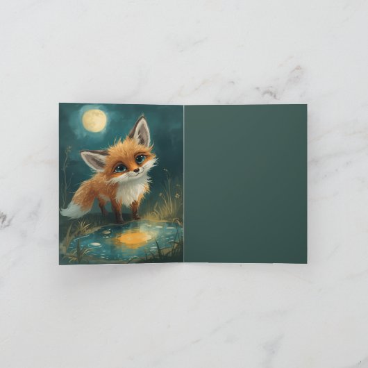 Moonlit Fox, Night Forest  カード (内部)
