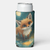 Moonlit Fox, Night Forest  スリム缶クーラー (Seltzer正面)