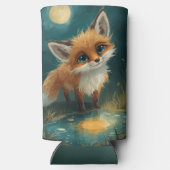 Moonlit Fox, Night Forest  スリム缶クーラー (裏面)