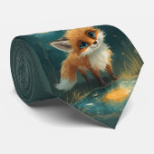 Moonlit Fox, Night Forest  ネクタイ (ロール)