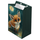 Moonlit Fox, Night Forest  ミディアムペーパーバッグ (正面アングル)