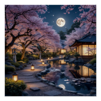 Moonlit Garden: Cherry Blossom Dreams ポスター