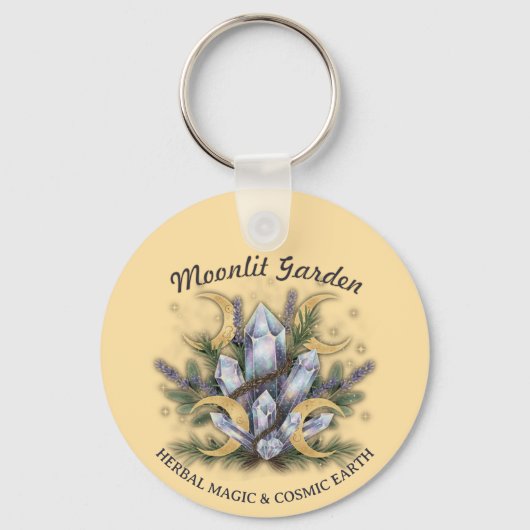 Moonlit Garden Crystal Bouquet • Herbal Magic キーホルダー (正面)