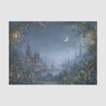 Moonlit Glowing Gothic Fantasy Citadel