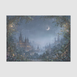 Moonlit Glowing Gothic Fantasy Citadel 薄葉紙