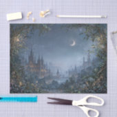 Moonlit Glowing Gothic Fantasy Citadel 薄葉紙 (クラフト)