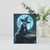 Moonlit Gothic Anime Witch Hlloween Postcard シーズンポストカード (スタンド正面)
