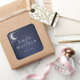 Moonlit Grove Celestial Woodland Wedding  スクエアシール