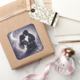 Moonlit Grove Celestial Woodland Wedding  スクエアシール