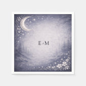 Moonlit Grove Celestial Woodland Wedding スタンダードカクテルナプキン (正面)