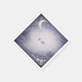 Moonlit Grove Celestial Woodland Wedding スタンダードカクテルナプキン (角)