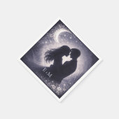 Moonlit Grove Celestial Woodland Wedding スタンダードカクテルナプキン (角)