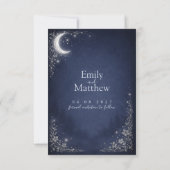 Moonlit Grove Celestial Woodland Wedding  セーブザデート (裏面)