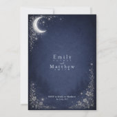 Moonlit Grove Celestial Woodland Wedding 招待状 (裏面)