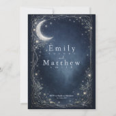 Moonlit Grove Celestial Woodland Wedding 招待状 (裏面)