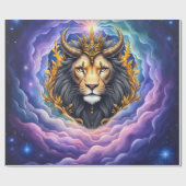 Moonlit Guardians – Cosmic lion. ラッピングペーパー (フラット)