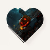 Moonlit Haunted Pumpkin Cemetery Notebook ノートブック (正面)
