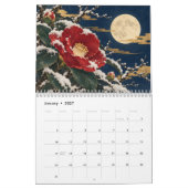 Moonlit Japanese Botanical Calendar カレンダー (1月 2027)
