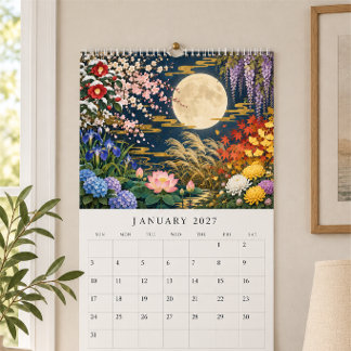 Moonlit Japanese Botanical Calendar カレンダー