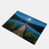 Moonlit Lake Dock Scenic Rug ドアマット (アングル)