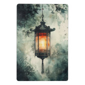 Moonlit Lantern Sumi-E 水彩画 (3) ミニクリップボード (裏面)