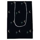 Moonlit Masquerade Elegant Halloween ミディアムペーパーバッグ (裏面)