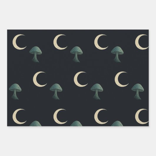 Moonlit Masquerade Elegant Halloween ラッピングペーパーシート (正面)