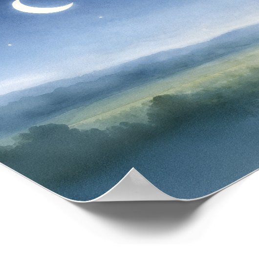 Moonlit Meadow Nursery Wall Art ポスター (角)