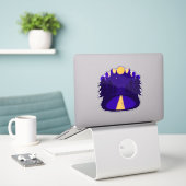 Moonlit Midnight シール (デスク上のノートパソコン)