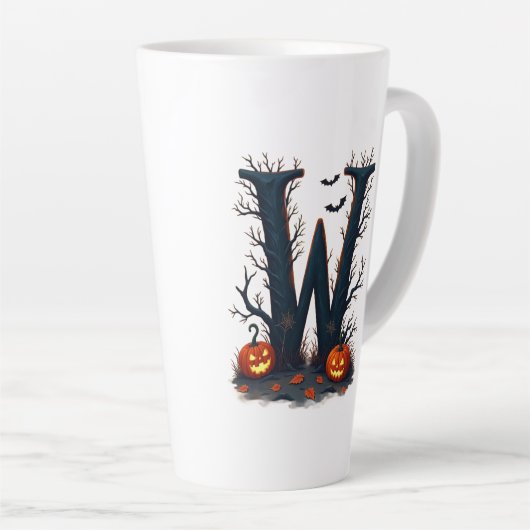 Moonlit Monogram  W カフェラテマグ (右アングル)