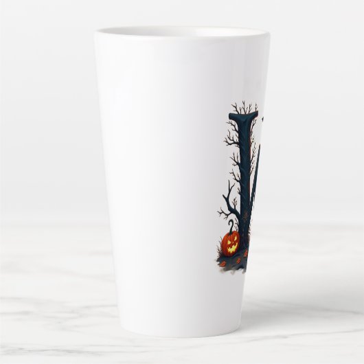 Moonlit Monogram  W カフェラテマグ (正面)