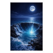 Moonlit Ocean Abyss – Mystical Fantasy Seascape ポスター (正面)